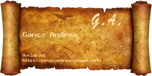Gancz Andrea névjegykártya